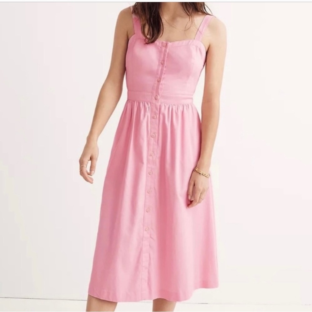 Madewell Fleur Bow Back Midi Dress